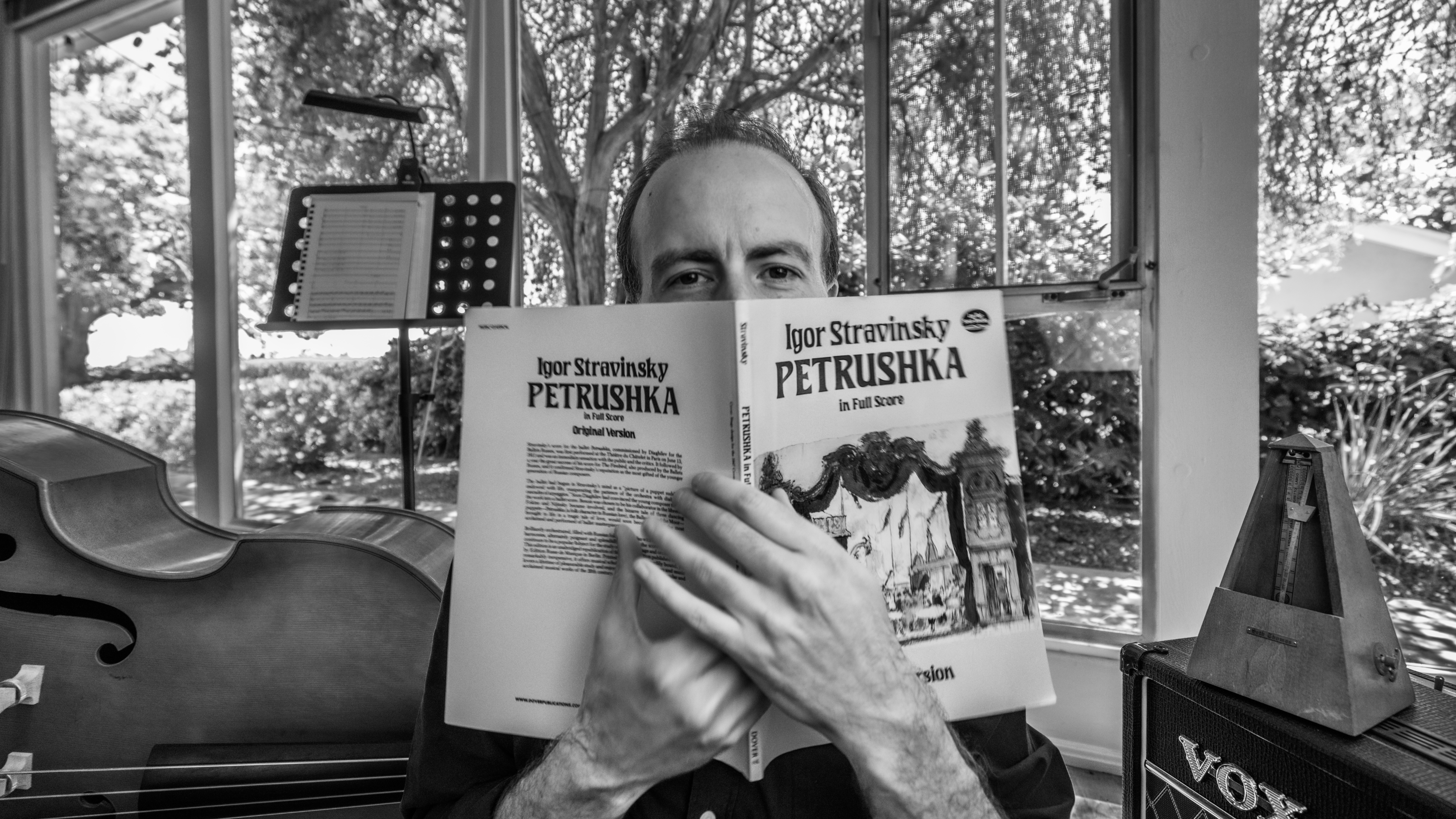 Devin Burrows With Igor Stravinsky Petrushka Score